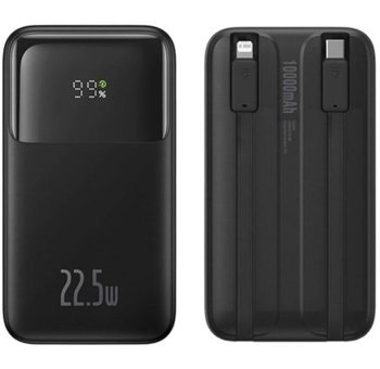 Baseus Comet Series 10000 mAh Hızlı Şarj Dijital Göstergeli Type C Powerbank Siyah