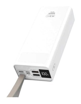Undeplus B-30 30000 mAh Hızlı Şarj Micro Lightning - Type C - USB Powerbank Beyaz