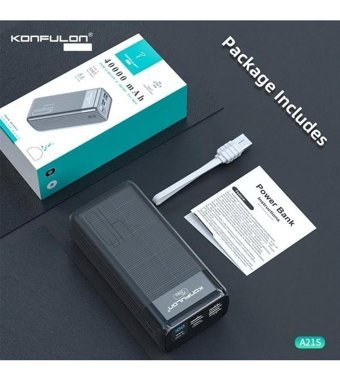 Peeq A21S 40000 mAh Hızlı Şarj Micro Type C - USB Powerbank Beyaz
