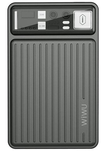 Wiwu Wi-P004 10000 mAh Hızlı Şarj Micro Type C - USB Powerbank Gri