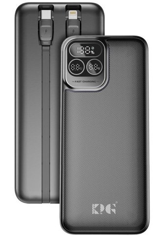 King Power Kpg-101 10000 mAh Hızlı Şarj Type C - USB Powerbank Siyah