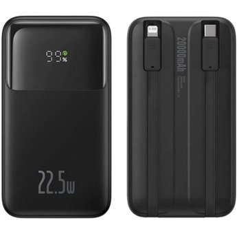 Baseus Comet Series 20000 mAh Hızlı Şarj Dijital Göstergeli Type C Powerbank Siyah