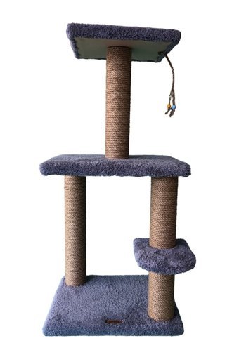 Armoni Oturaklı Oyuncaklı Katlı Kedi Tırmalama Tahtası Mavi