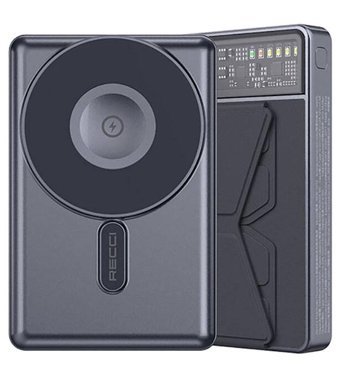 Recci Rpb-W19 10000 mAh Mıknatıslı Type C Powerbank Siyah
