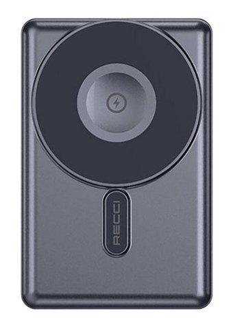 Recci Rpb-W19 10000 mAh Mıknatıslı Type C Powerbank Siyah