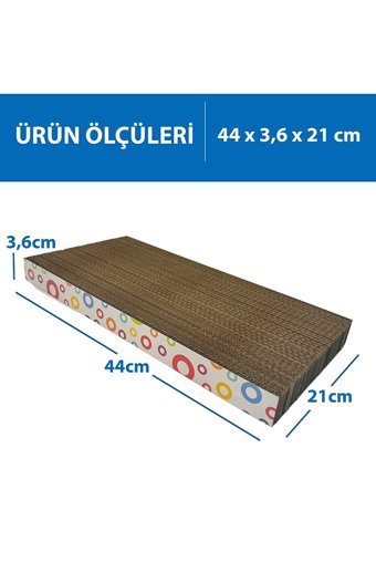 Herniks Doğal Kedi Otlu 44 cm Kedi Tırmalama Rampası