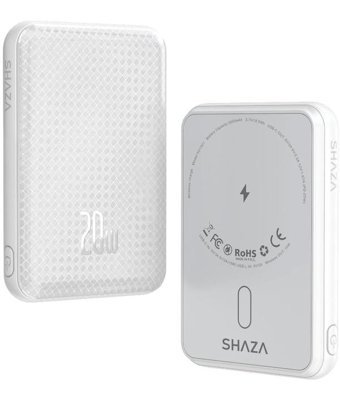 Shaza 5000 Mah 5000 mAh Hızlı Şarj Mıknatıslı Powerbank Beyaz