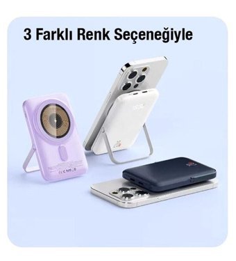 Ally Q15 10000 mAh Hızlı Şarj Mıknatıslı Type C Powerbank Siyah