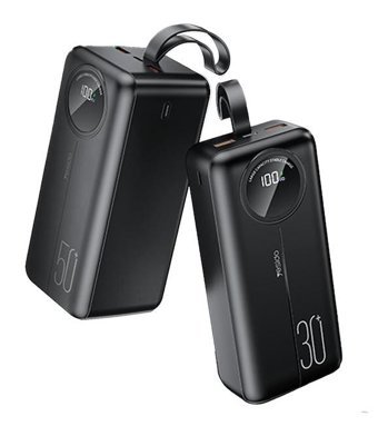 Peeq Yesido Yp44 50000 mAh Hızlı Şarj Dijital Göstergeli Type C - USB Powerbank Siyah