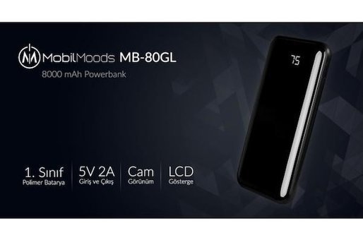 Mobilmoods 8000 mAh Type C - USB Powerbank Beyaz