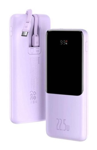 Baseus Elf 10000 mAh Hızlı Şarj Type C Powerbank Mor