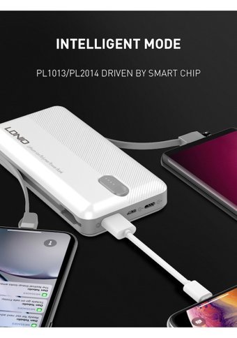 İthink 10000 mAh Hızlı Şarj Type C - USB Powerbank Beyaz - Siyah