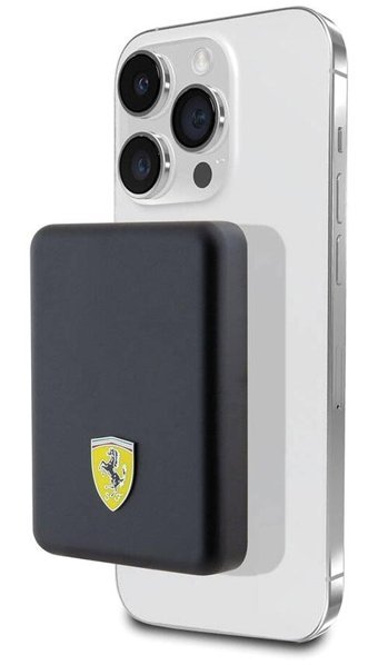 Ferrari 5000 mAh Hızlı Şarj Mıknatıslı Işıklı Type C Powerbank Siyah