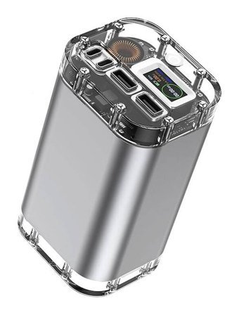 Wiwu 40000 Mah Hızlı Şarj Micro Lightning - Type C - USB Powerbank Gri