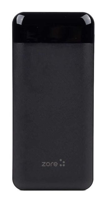 Zore Zr-Pw01 10000 mAh Hızlı Şarj Micro Type C - USB Powerbank Siyah