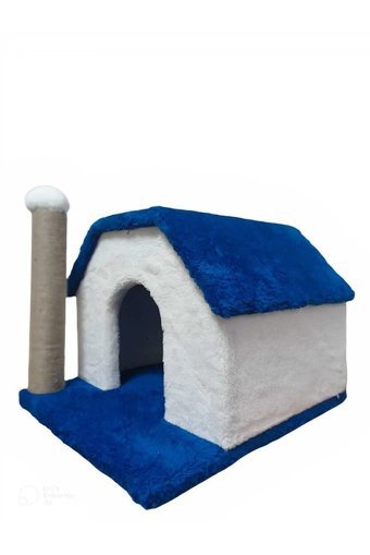 Tiger Oturaklı 42 cm Kedi Tırmalama Evi