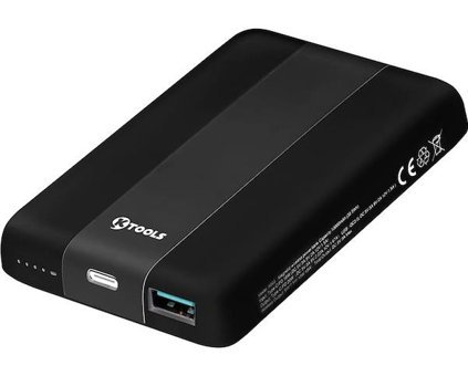 Ktools 10000 mAh Hızlı Şarj Mıknatıslı Type C - USB Powerbank Siyah