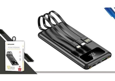 Concord Sr-P18 12000 mAh Güneş Enerjili Hızlı Şarj Micro Lightning - Type C - USB Powerbank Siyah