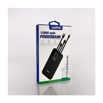 Sunix Pb08 12000 mAh Hızlı Şarj Micro Lightning - Type C - USB Powerbank Beyaz