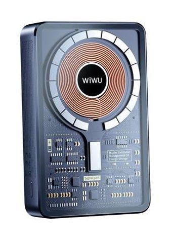 Wiwu Jc-21 Wiwu-Ta85007 10000 mAh Hızlı Şarj Mıknatıslı Micro Lightning - Type C - USB Powerbank Siyah