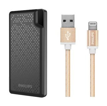 Philips Dlp2010Nb/62 10000 mAh Hızlı Şarj Micro Type C - USB Powerbank Rose - Siyah