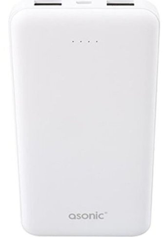 Asonic As-P10 10000 mAh Hızlı Şarj Mini USB Powerbank Beyaz