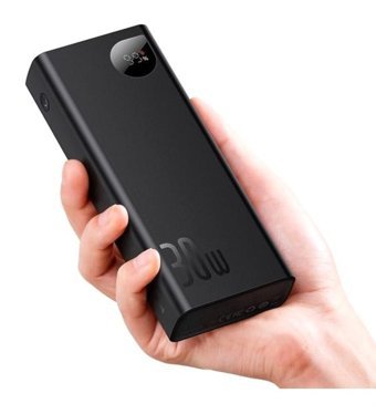 Baseus Adaman 20000 mAh Hızlı Şarj Dijital Göstergeli Type C Powerbank Siyah