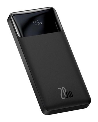 Baseus Bipow 20W 10000 mAh Hızlı Şarj Type C - USB Powerbank Siyah