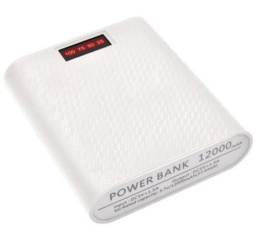 Koodmax 4X18650 12000 mAh Type C - USB Powerbank Beyaz