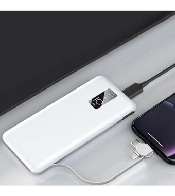 Nüanstek Bilishi Pw05 10000 mAh Hızlı Şarj Micro Type C - USB Powerbank Beyaz