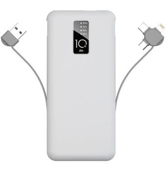 Nüanstek Bilishi Pw05 10000 mAh Hızlı Şarj Micro Type C - USB Powerbank Beyaz