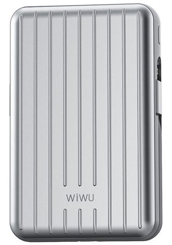 Wiwu Pp03 10000 mAh Hızlı Şarj Mıknatıslı Micro Lightning - Type C - USB Powerbank Gri
