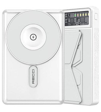 Recci Rpb-W19 10000 mAh Mıknatıslı Type C Powerbank Beyaz