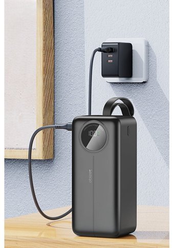 QPen Yp43 40000 mAh Hızlı Şarj Dijital Göstergeli Micro Lightning - Type C - USB Powerbank Siyah