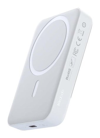 Mcdodo Mc-5930 10000 mAh Hızlı Şarj Mıknatıslı Type C Kablosuz Powerbank Beyaz