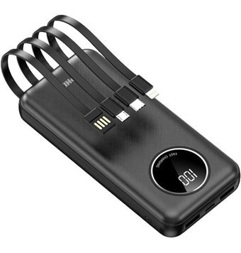 Phixi Force P21 20000 mAh Hızlı Şarj Lightning - Type C Powerbank Siyah