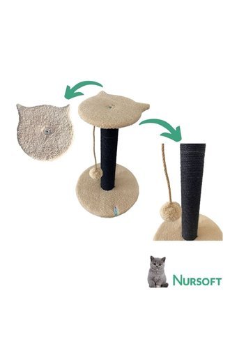 Nursoft Oturaklı Oyuncaklı 42 cm Kedi Tırmalama Tahtası