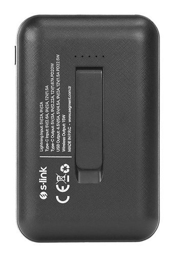 S-Link S-P50 5000 mAh Hızlı Şarj Micro USB Kablosuz Powerbank Siyah