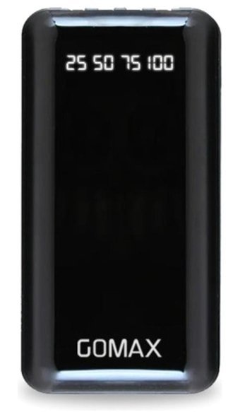 Gomax 10000 mAh Dijital Göstergeli Micro USB Powerbank Siyah