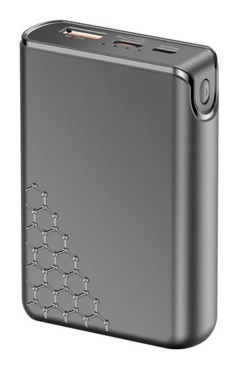 Tarzbu A6Q 10000 mAh Hızlı Şarj Mıknatıslı Lightning - Type C Powerbank Siyah