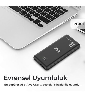 Bix 10000 mAh Micro USB Powerbank Siyah