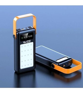 Wizz Wp034S 30000 mAh Hızlı Şarj Micro Lightning - Type C - USB Powerbank Siyah
