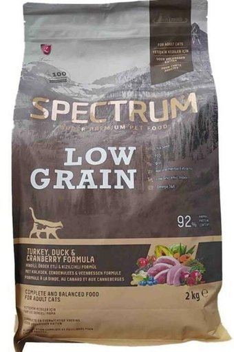 Spectrum Low Grain Hindi Ördek-Yaban Mersini Yetişkin Kuru Kedi Maması 2 kg