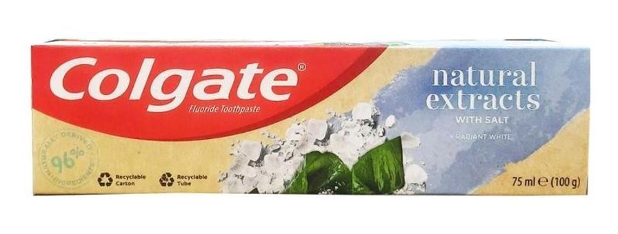 Colgate Natural Extract Tuz ve Deniz Yosunlu Florürlü Diş Macunu 75 ml