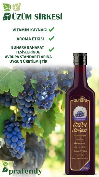 Buhara Doğal Üzüm Sirke 500 ml