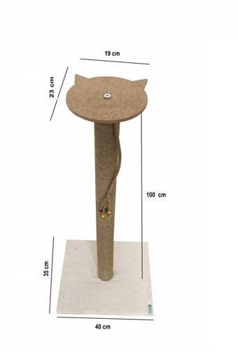 Nursoft Oturaklı Oyuncaklı 100 cm Kedi Tırmalama Tahtası
