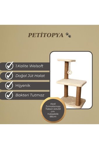 Petitopya Oyuncaklı 42 cm Kedi Tırmalama Tahtası