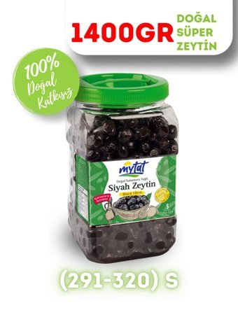 Mytat Tuzlu Salamura Gemlik Siyah Zeytin Pet Kavanoz 1.4 kg