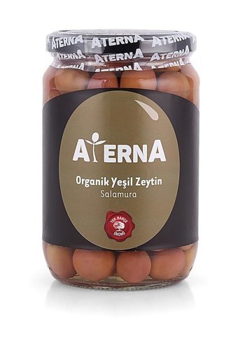 Aterna Salamura Yeşil Zeytin Kavanoz 440 gr