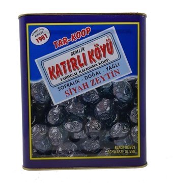 Katırlı Zeytin Tuzlu Gemlik Siyah Zeytin Teneke 10 kg